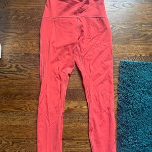 Lululemon Coral Red Leggings